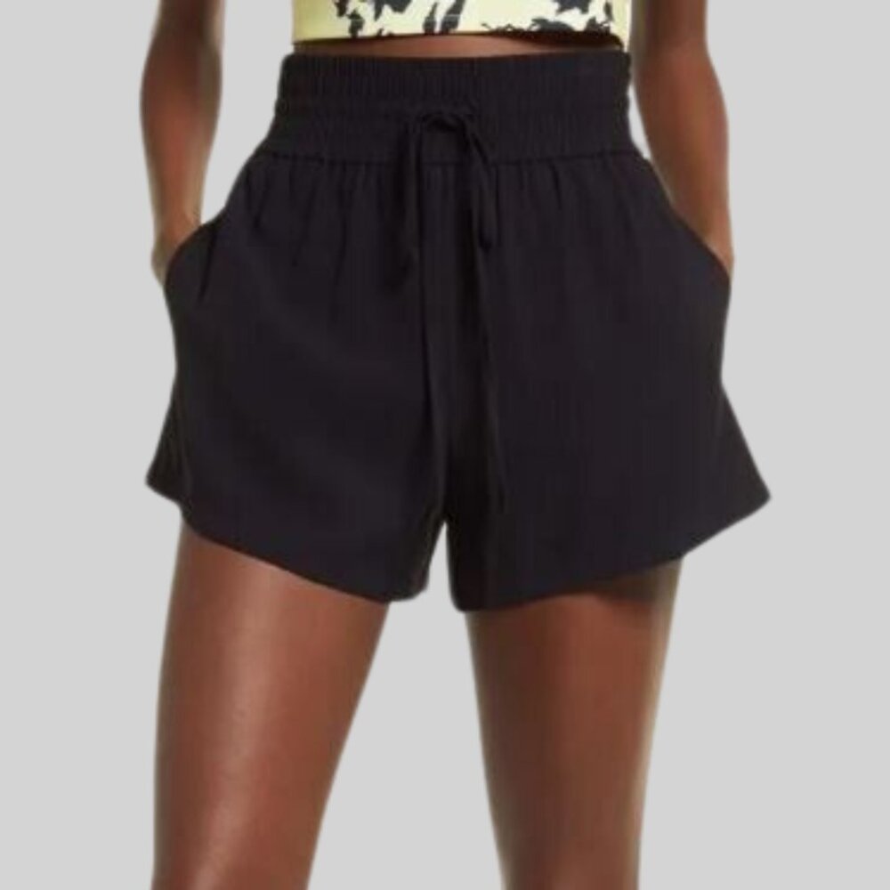 Open Edit Light Summer Dress Shorts | Black | US L